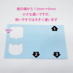 穴あき位置の説明