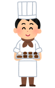 チョコレートを持つ人